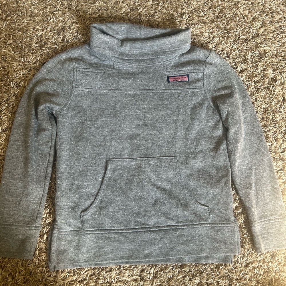 Vineyard Vines Gray GirlsCowl Neck Sweater Sweatshirt | Size Medium 10-12